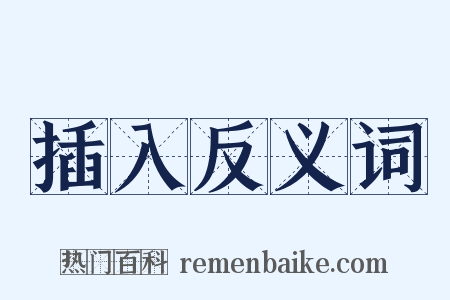 插入反义词是什么意思的图片